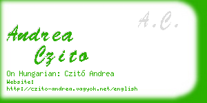 andrea czito business card